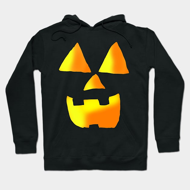 Glowing Pumpkin Jackolantern Face Hoodie by Eric03091978